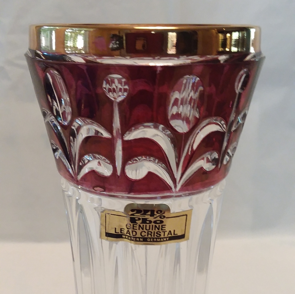 ❤️Vintage 24% PBO Genuine Lead Crystal Vase WGermany - Picture 4 of 6